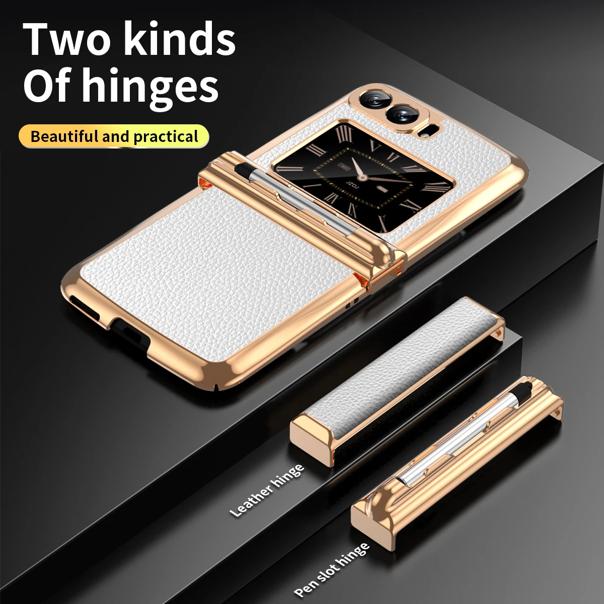 Luxury Plating Leather 2PCS Hinge Coverage Cases for Motorola Moto Razr 5G 2022 All-inclusive Cover with Capacitive Pen
Luxury Plating Leather 2PCS Hinge Coverage Cases for Motorola Moto Razr 5G 2022 All-inclusive Cover with Capacitive Pen
