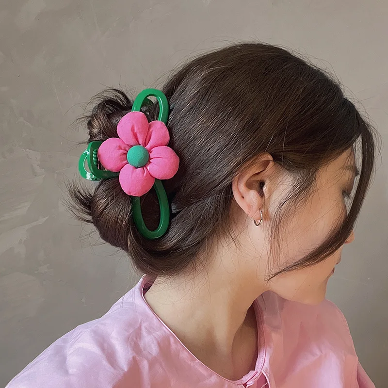 Korean Green Flower Hairpin Hair Claw Hair Clip for Women Personality Creative Back Head Grab Shark Clip New Hair Accessories
Korean Green Flower Hairpin Hair Claw Hair Clip for Women Personality Creative Back Head Grab Shark Clip New Hair Accessories