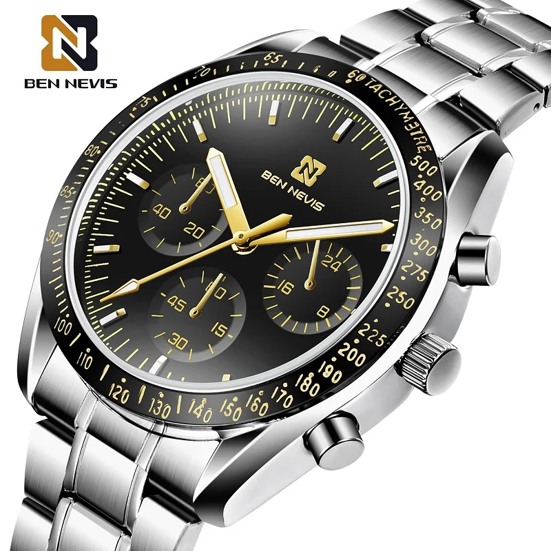 BEN NEVIS Watch for Men Waterproof Silver Chronos Watch Strap Quartz Luminous Hands 2023 Top Brand Luxury Relojes Hombre
BEN NEVIS Watch for Men Waterproof Silver Chronos Watch Strap Quartz Luminous Hands 2023 Top Brand Luxury Relojes Hombre
