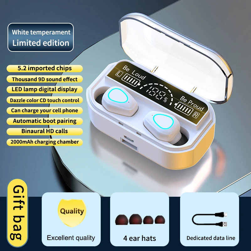 G28 Wireless Earphones TWS Earphone Bluetooth-compatible 5.2 Headphone Stereo Sports Waterproof Touch Control Earbuds
G28 Wireless Earphones TWS Earphone Bluetooth-compatible 5.2 Headphone Stereo Sports Waterproof Touch Control Earbuds