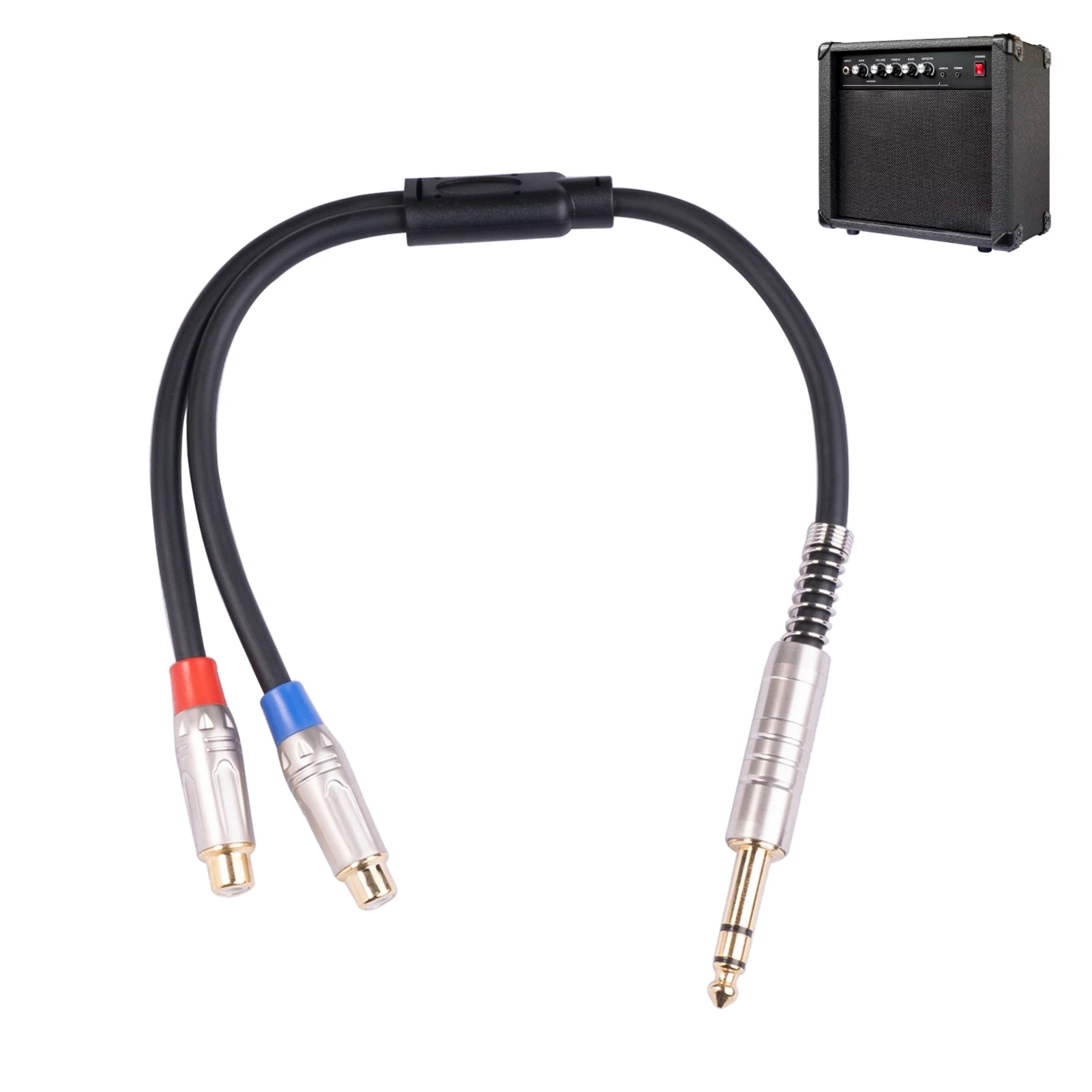 6.35 Mm To RCA HIFI Noise Canceling 1/4 6.35 Stereo Plug Male To Double RCA Female Audio Adapter Cable HIFI Noise Canceling Gold
6.35 Mm To RCA HIFI Noise Canceling 1/4 6.35 Stereo Plug Male To Double RCA Female Audio Adapter Cable HIFI Noise Canceling Gold