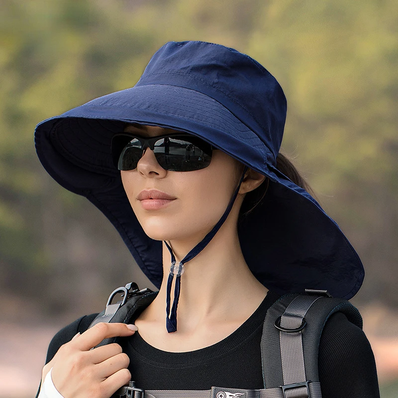 Summer Bucket Hats for Women Outdoor Lightweight Ponytail Hole Visor Hats Climbing Hat Big Brim Travel Sun Hat with Neck Flap
Summer Bucket Hats for Women Outdoor Lightweight Ponytail Hole Visor Hats Climbing Hat Big Brim Travel Sun Hat with Neck Flap