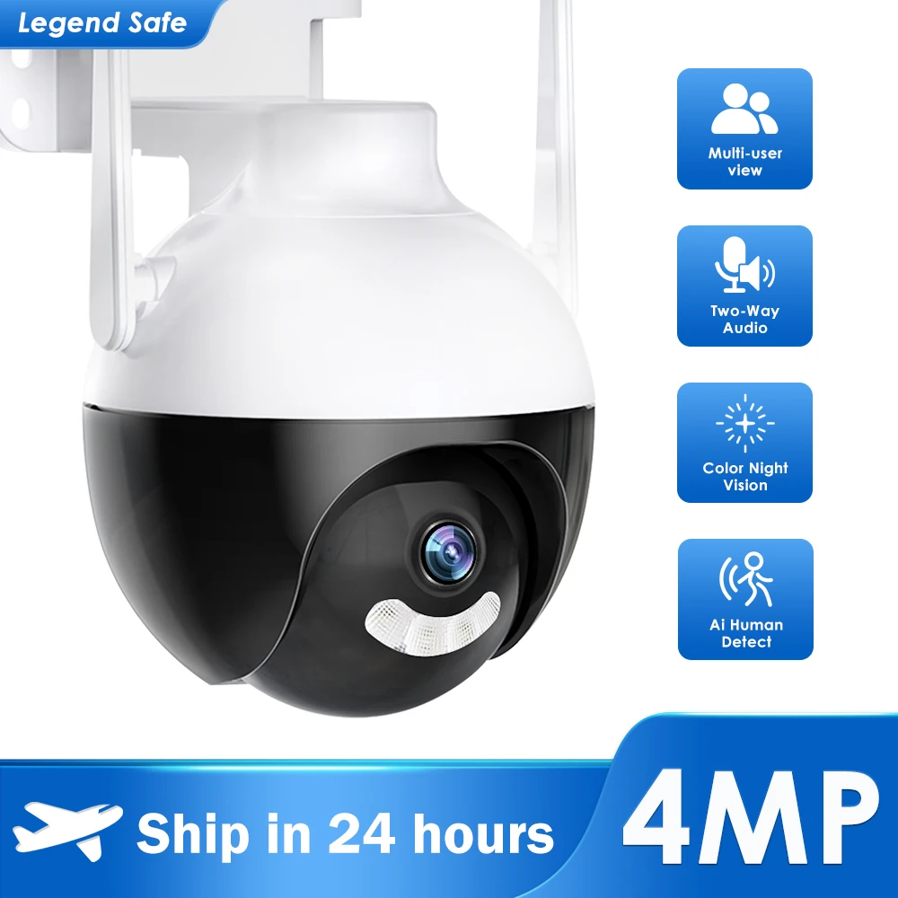 2K 4MP WiFi PTZ IP Camera Ai Human Detection Video Surveillance Outdoor Color Night Vision CCTV Security Protection HD Cam ICSEE
2K 4MP WiFi PTZ IP Camera Ai Human Detection Video Surveillance Outdoor Color Night Vision CCTV Security Protection HD Cam ICSEE