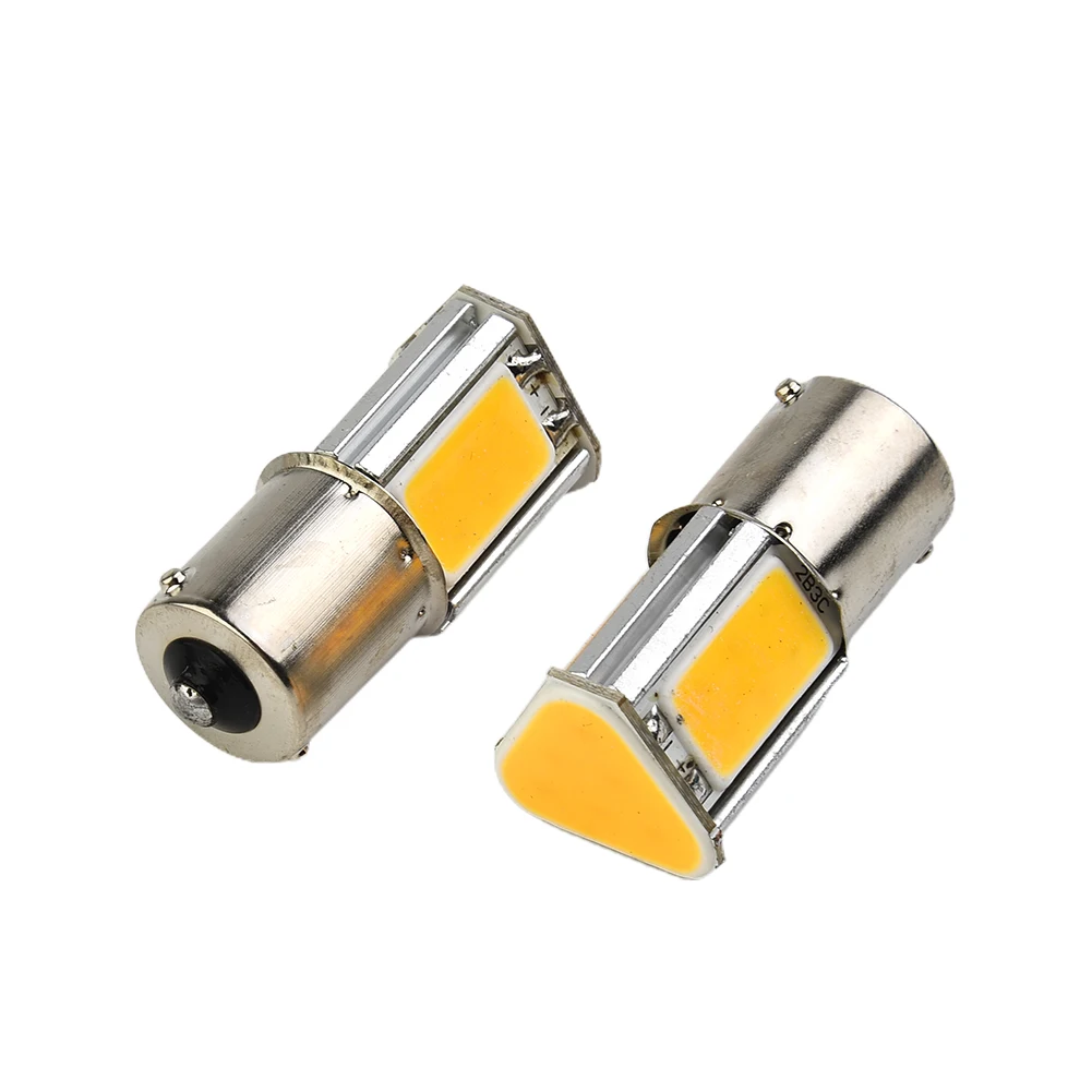 

Get reliable and long lasting illumination with these high quality 1156 G18 BA15s 4 COB LED turn signal light bulbs in amber
