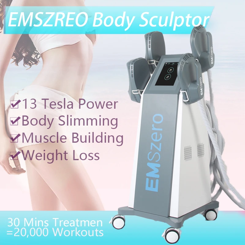 

13 Tesla HI Emslim F Weight Loss Body Sculpt Machine with RF Electromagnetic Building Muscle Stimulator Hi-emt Emszero Neo