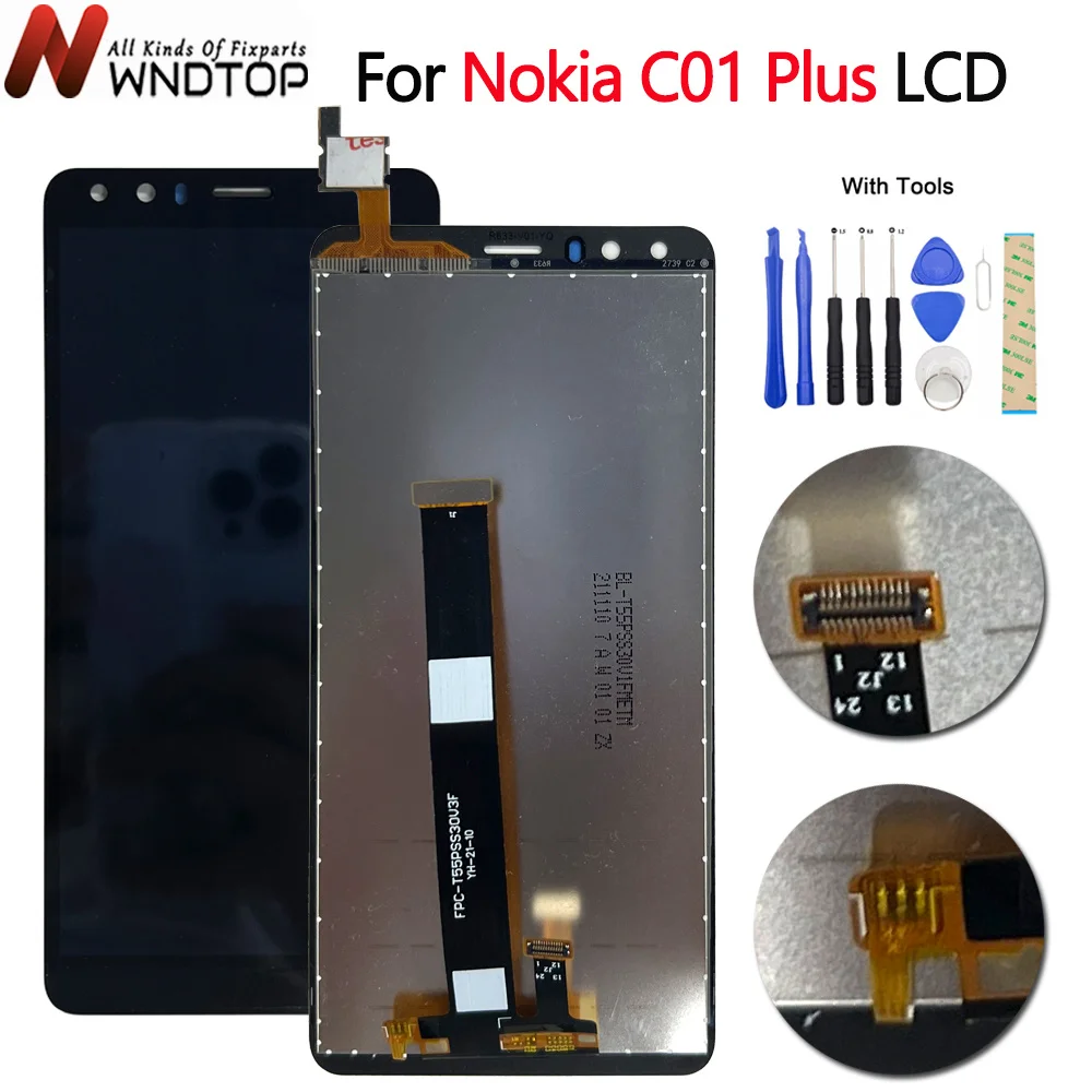 ЖК-дисплей с сенсорным экраном и дигитайзером в сборе для Nokia C01 Plus TA-1383 TA-1387, сменный ЖК-экран для Nokia C01Plus
ЖК-дисплей с сенсорным экраном и дигитайзером в сборе для Nokia C01 Plus TA-1383 TA-1387, сменный ЖК-экран для Nokia C01Plus