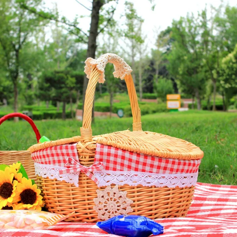 Hand Woven Food Storage Basket Picnic Basket With Lid And Handle Sturdy With Cherry Lining Camping Outdoor Birthday Party
Hand Woven Food Storage Basket Picnic Basket With Lid And Handle Sturdy With Cherry Lining Camping Outdoor Birthday Party