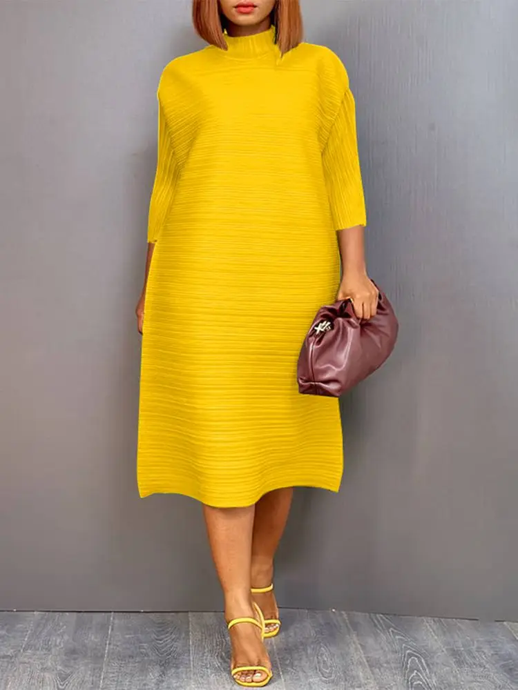 Осеннее офисное платье-миди VONDA, женское Повседневное платье с высоким воротником ress 2022, винтажное Однотонное Платье С Боковым Разрезом и ру...
Осеннее офисное платье-миди VONDA, женское Повседневное платье с высоким воротником ress 2022, винтажное Однотонное Платье С Боковым Разрезом и ру...