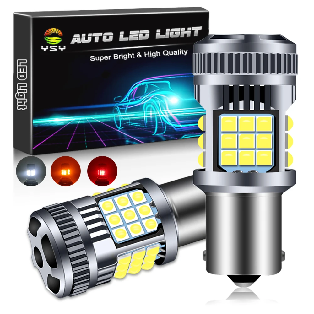 

YSY 2pc BA15S BAU15S T20 1156 7440 LED Car Auto Bulbs With FAN 36 SMD 3030 Turn Signal Lights Brake Reverse Canbus No Error Lamp