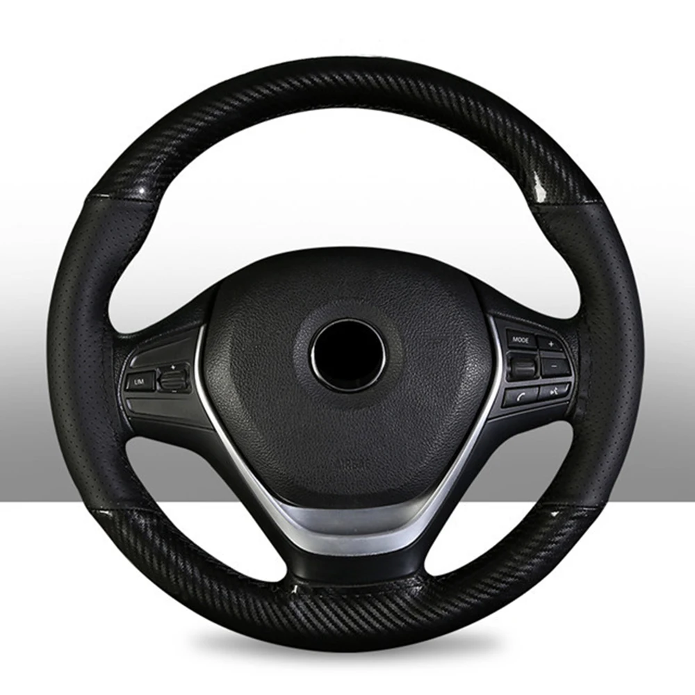 Steering Covers Black 15\\\"/38cm DIY Carbon Leather Car Steering Wheel Cover With Needles&Thread Interior Accessories
Steering Covers Black 15\\\"/38cm DIY Carbon Leather Car Steering Wheel Cover With Needles&Thread Interior Accessories