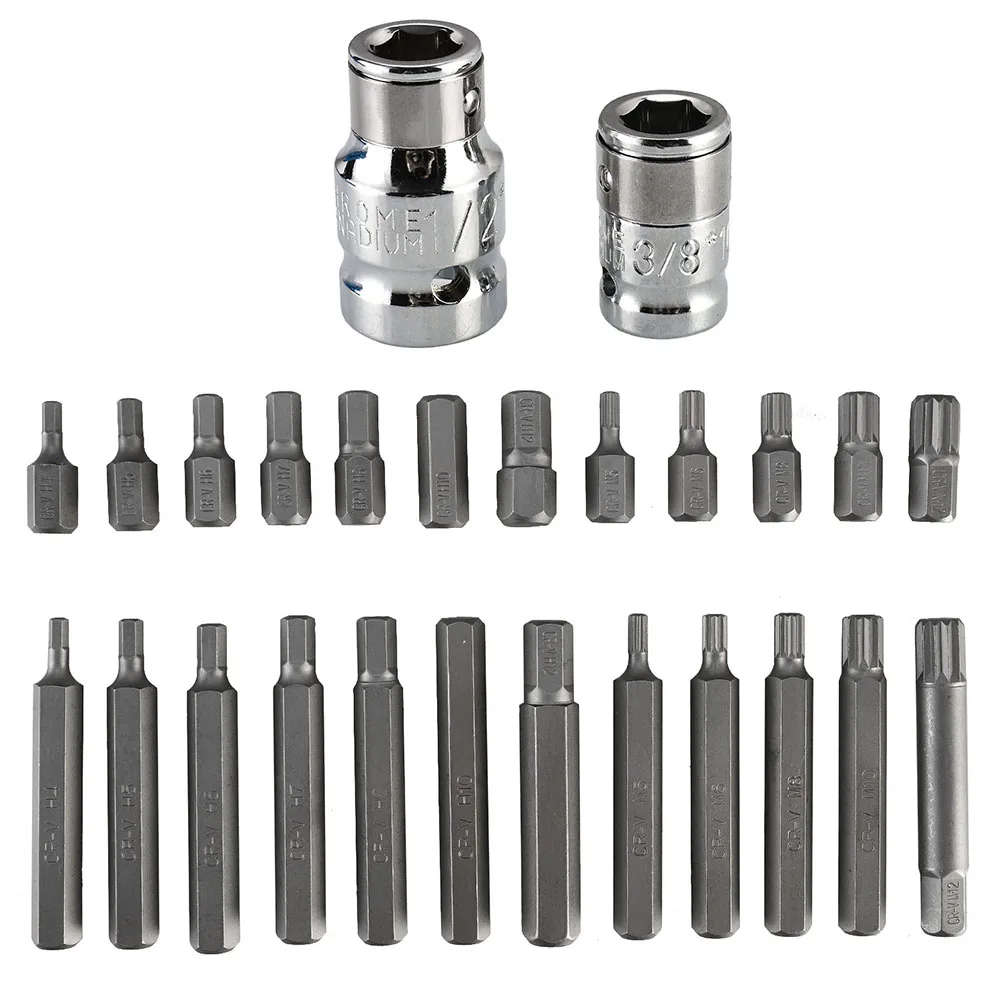 40pcs/set Screwdriver Bits With 3/8'' And 1/2'' Drive Impact Socket Adaptor Drive Star Extension Bit Socket Adaptor Power Tool
40pcs/set Screwdriver Bits With 3/8'' And 1/2'' Drive Impact Socket Adaptor Drive Star Extension Bit Socket Adaptor Power Tool