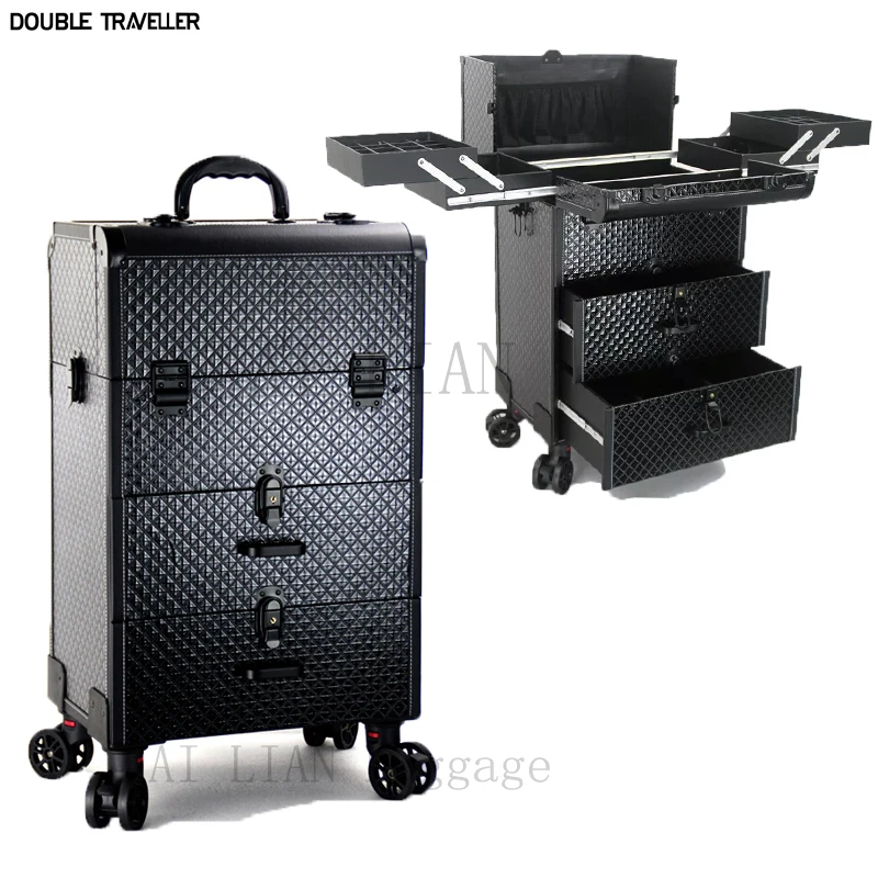New Trolley cosmetic bag,rolling luggage Makeup Toolbox case,Beauty Suitcase,Cosmetic Bags on Wheel,Nail tattoo trolley box bag
New Trolley cosmetic bag,rolling luggage Makeup Toolbox case,Beauty Suitcase,Cosmetic Bags on Wheel,Nail tattoo trolley box bag