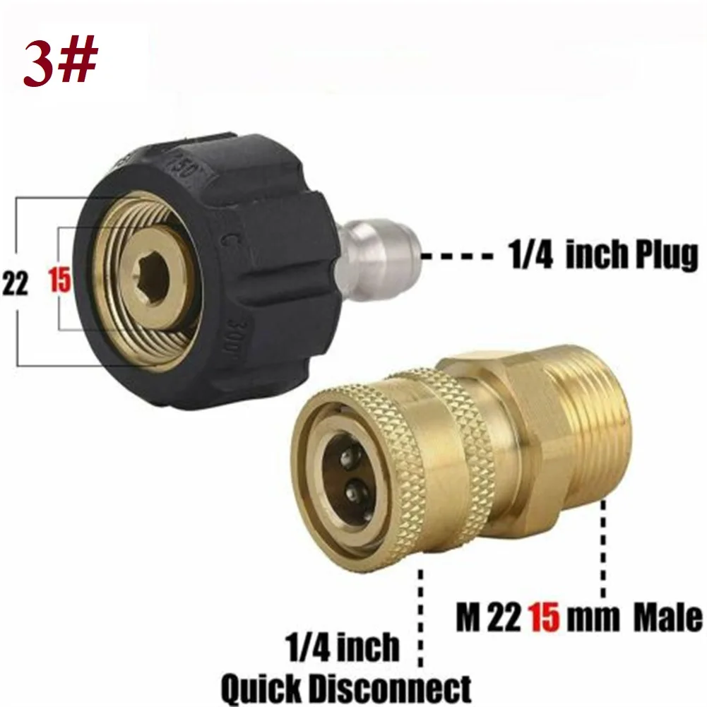 Set Pressure Washer Adapter To 1/4“ 3/8“ Universal Swivel 14mm 15mm Accessory For Spray Tool Hose And Pump M22
Set Pressure Washer Adapter To 1/4“ 3/8“ Universal Swivel 14mm 15mm Accessory For Spray Tool Hose And Pump M22