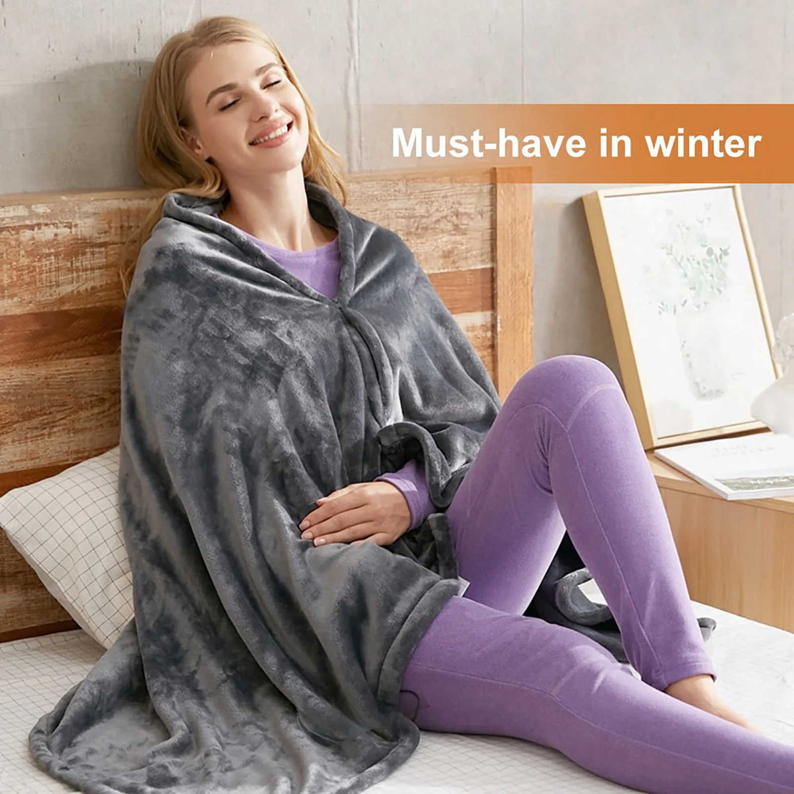 Textiles Electric Blanket USB Charging 150*85cm 3-speed Heating Double-sided Coral Fleece Easy To Use Grey Home
Textiles Electric Blanket USB Charging 150*85cm 3-speed Heating Double-sided Coral Fleece Easy To Use Grey Home