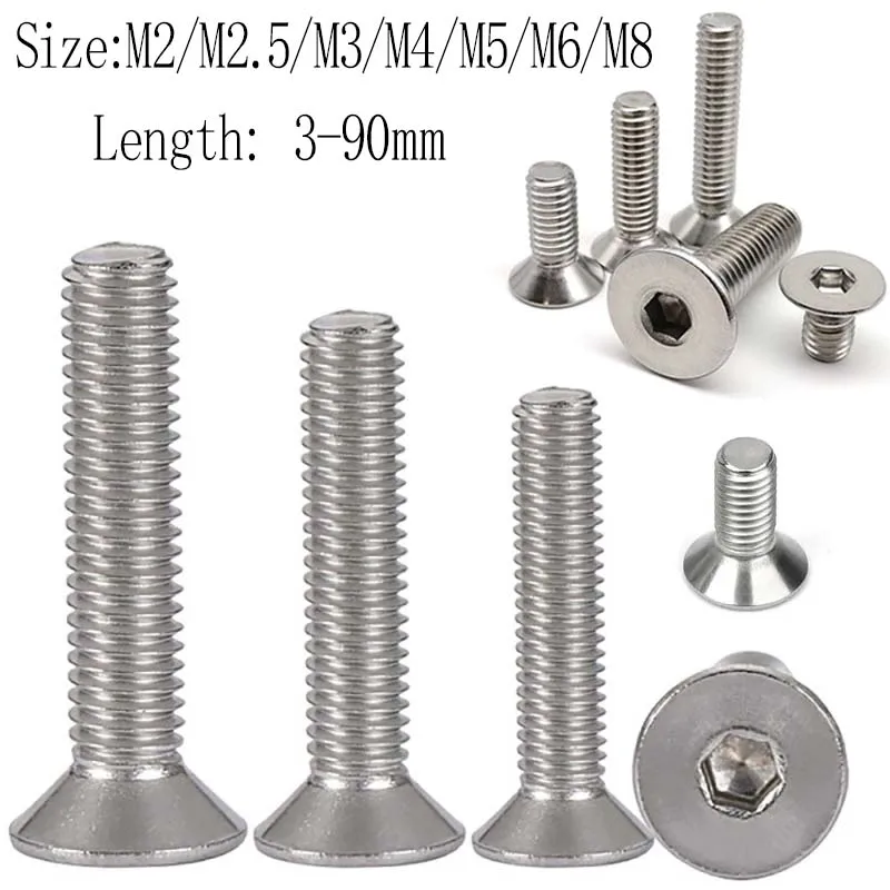 Винты из нержавеющей стали M2-M8 с шестигранной головкой
Винты из нержавеющей стали M2-M8 с шестигранной головкой