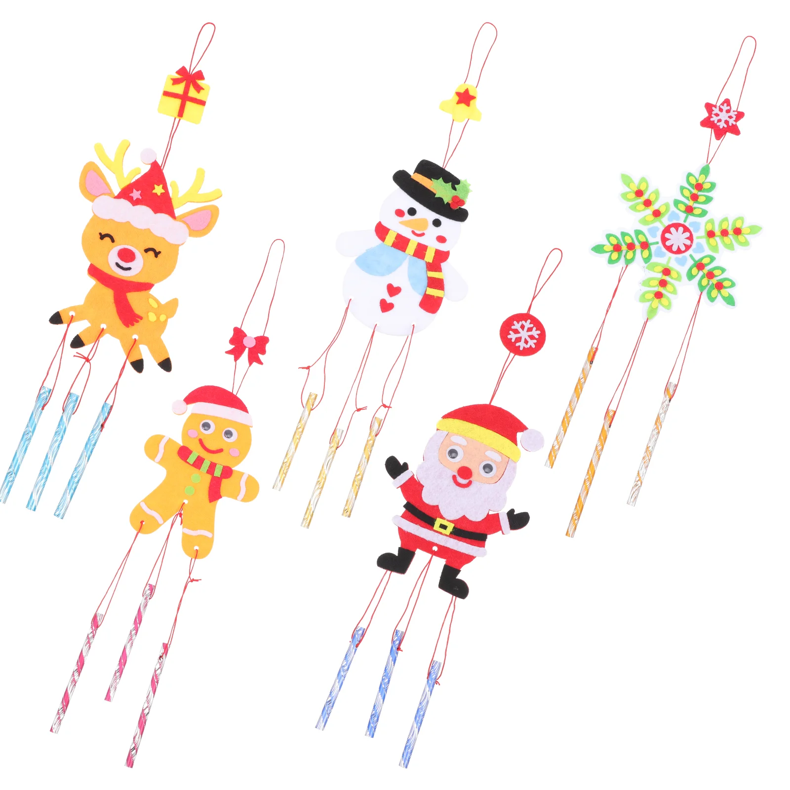 5 Sets Practical Cartoon Fabric Christmas Decor DIY Wind Bells 
5 Sets Practical Cartoon Fabric Christmas Decor DIY Wind Bells