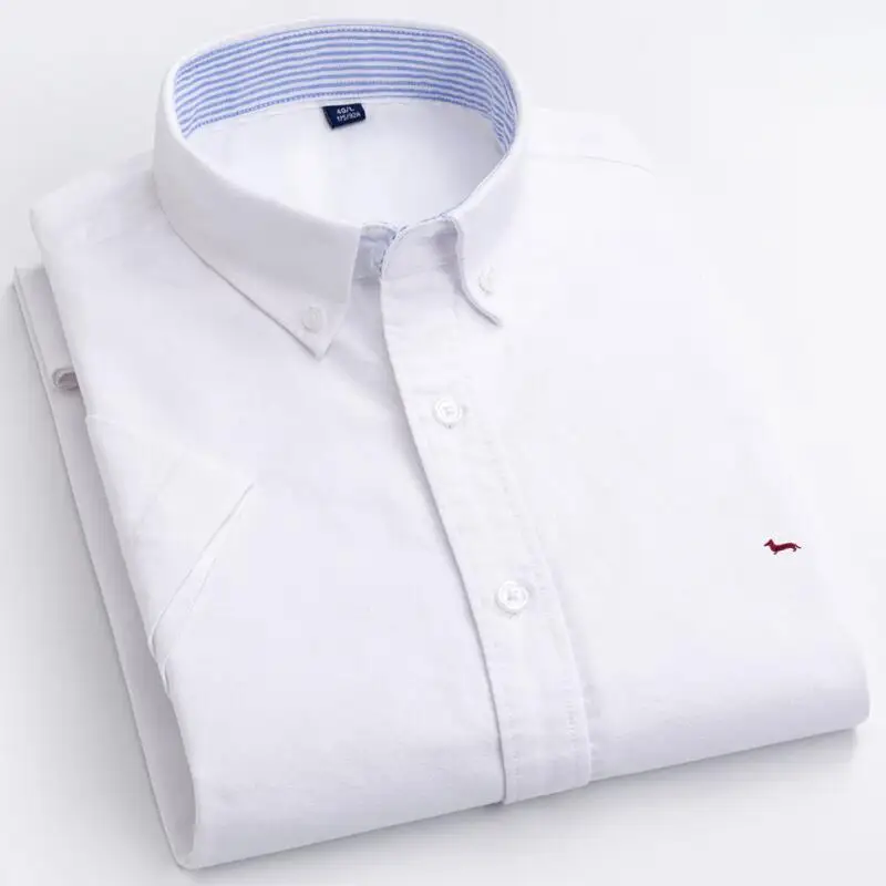 New Summer Casual Slim Fit Fashion Short Sleeve Harmont Shirts 100%Cotton Embroidery Blaine Blouse
New Summer Casual Slim Fit Fashion Short Sleeve Harmont Shirts 100%Cotton Embroidery Blaine Blouse