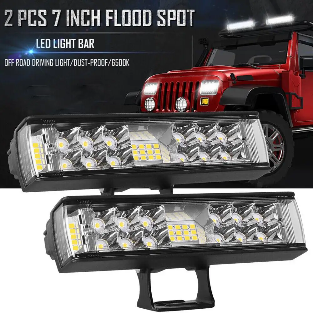 2pcs Car Led Work Light Bar 7-inch Spotlight 6000k-6500k Ip68 Waterproof Off-road Vehicle Modified Headlight
2pcs Car Led Work Light Bar 7-inch Spotlight 6000k-6500k Ip68 Waterproof Off-road Vehicle Modified Headlight