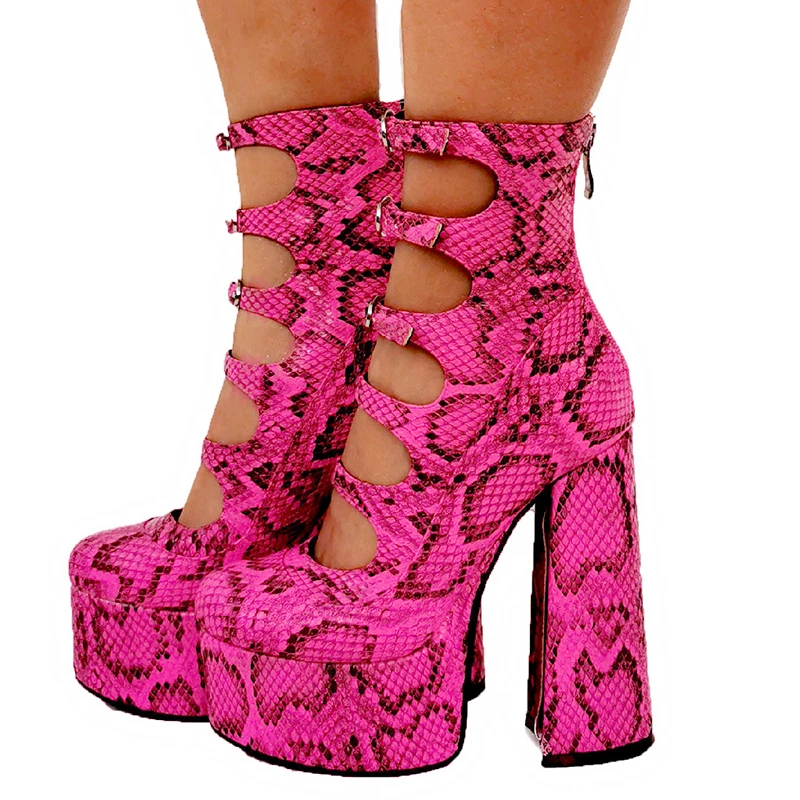 Oversized Snake Pattern Nightclub Performance Women's Sandals Super High Waterproof Platform Hollow Sexy High Heel Sandals
Oversized Snake Pattern Nightclub Performance Women's Sandals Super High Waterproof Platform Hollow Sexy High Heel Sandals