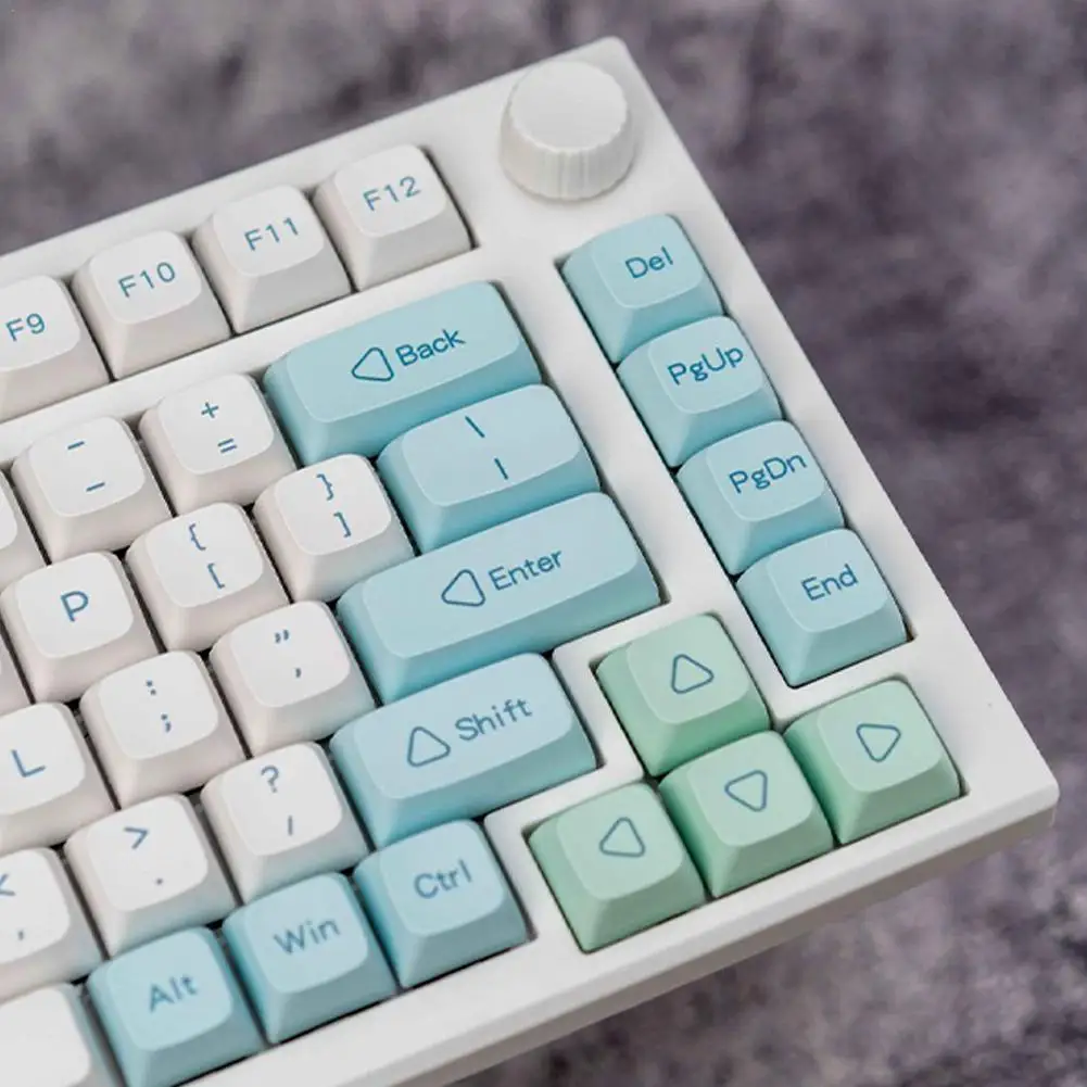 

133 Keys XDA PBT Dye Sub Keycaps Ice Crystal Mint Keycap For Mx Switch Mechanical Keyboard 61 63 64 68 75 84 87 98 104 108