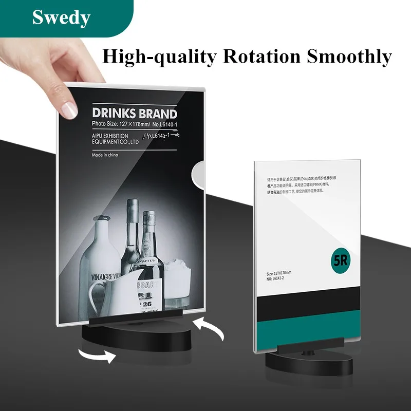100x190mm Rotating Double Sides Acrylic Menu Sign Holder Display Stands Advertising Poster Paper Frames
100x190mm Rotating Double Sides Acrylic Menu Sign Holder Display Stands Advertising Poster Paper Frames