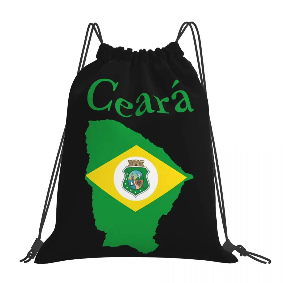 

Drawstring Bags Gym Bag State Of Ceara Map Flag Brazil Graphic Backpack R282 Knapsack Geek