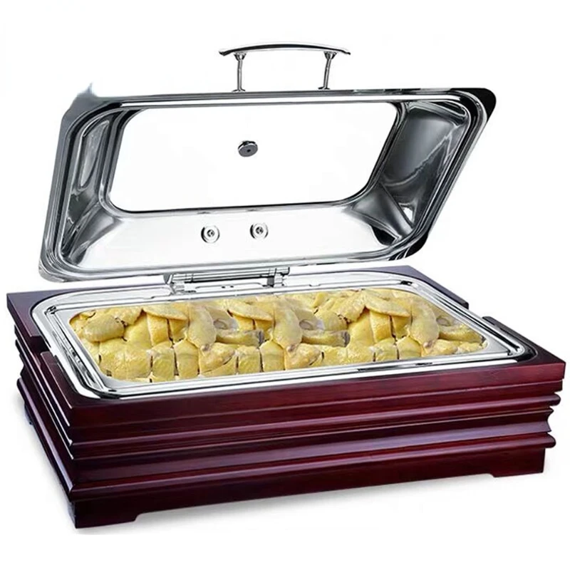 Dining wood buffet food warmer display tray hydraulic electric induction heaters 9l chaffing dish with stand wooden chafing dish
Dining wood buffet food warmer display tray hydraulic electric induction heaters 9l chaffing dish with stand wooden chafing dish