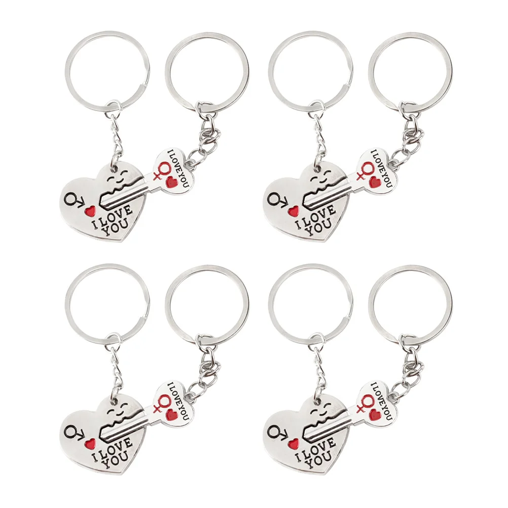 4 Pairs Valentine's Day Couple Key Chains Chic Couple Presents Lover's Day Gift Key Rings
4 Pairs Valentine's Day Couple Key Chains Chic Couple Presents Lover's Day Gift Key Rings