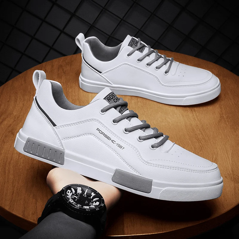 Men's Casual Shoes Lightweight New Fashion Man Sneakers White Shoes Flat Lace-U Skate Shoes
Men's Casual Shoes Lightweight New Fashion Man Sneakers White Shoes Flat Lace-U Skate Shoes