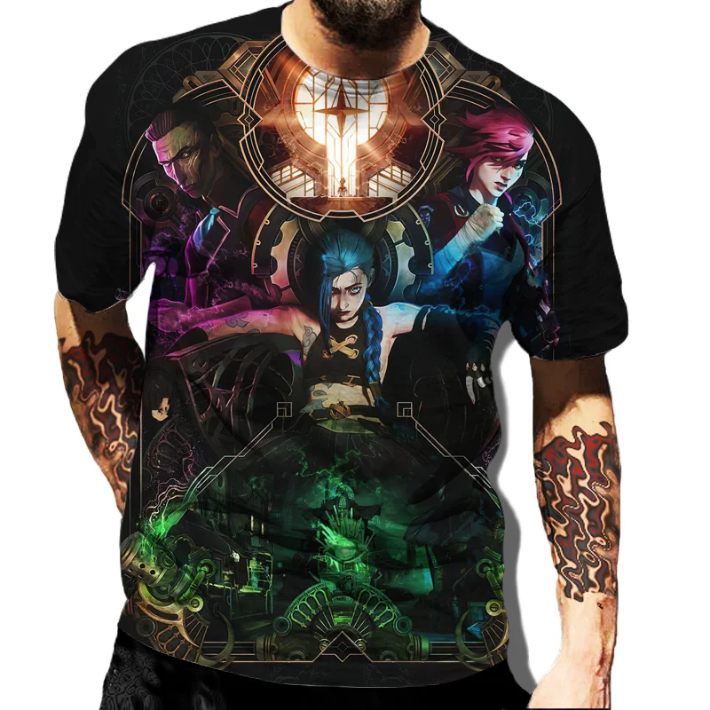 Mens Anime Arcane Short-Sleeve Tshirts Jinx 3D Print Casual Mens Clothing Male Breathable Hiphop Cartoon Streetwear T-Shirts Top
Mens Anime Arcane Short-Sleeve Tshirts Jinx 3D Print Casual Mens Clothing Male Breathable Hiphop Cartoon Streetwear T-Shirts Top