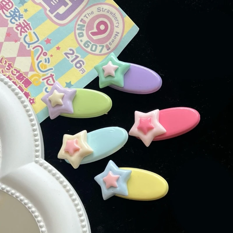 Cream Texture Star Shape Hairpins Hot Girls Candy Color Star Hair Clip Spring Summer Cute Star Hair Clip for Teens
Cream Texture Star Shape Hairpins Hot Girls Candy Color Star Hair Clip Spring Summer Cute Star Hair Clip for Teens