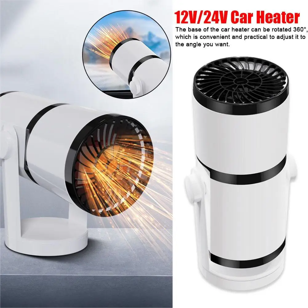 

12V/24V Car Heater Electric Heating Fan 2-in-1 Electric Dryer Windshield Defogging Demister Defroster For Car Trucks 150W/200W