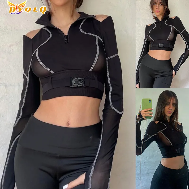 Y2k Gothic Punk Long Sleeve Crop Tops Vintage Harajuku Streetwear Tshirt Autumn Sexy Patchwork Holloe Out Tee Tops For Women
Y2k Gothic Punk Long Sleeve Crop Tops Vintage Harajuku Streetwear Tshirt Autumn Sexy Patchwork Holloe Out Tee Tops For Women