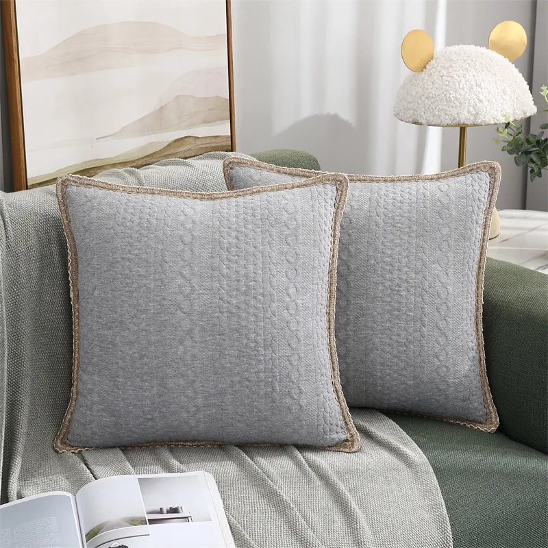 Braided Wheat Ear Golden Lace Pillowcase Living Room Sofa Pillowcover Quilted Knitted Twist Jacquard Solid Cushion Cover 50*50cm
Braided Wheat Ear Golden Lace Pillowcase Living Room Sofa Pillowcover Quilted Knitted Twist Jacquard Solid Cushion Cover 50*50cm