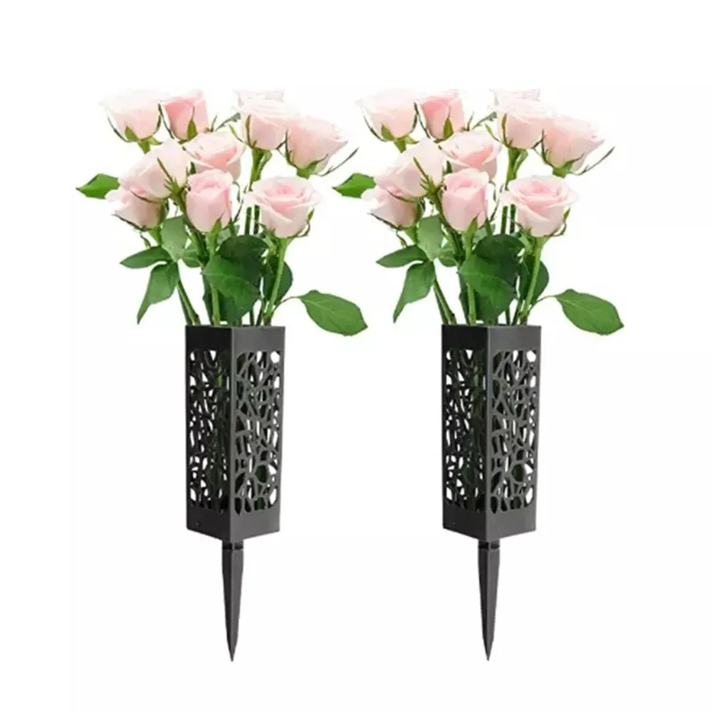 Cemetery Decorations for Grave Black Plastic Cemetery Headstones Vases with Spikes Human Grave Markers Flower Holder
Cemetery Decorations for Grave Black Plastic Cemetery Headstones Vases with Spikes Human Grave Markers Flower Holder