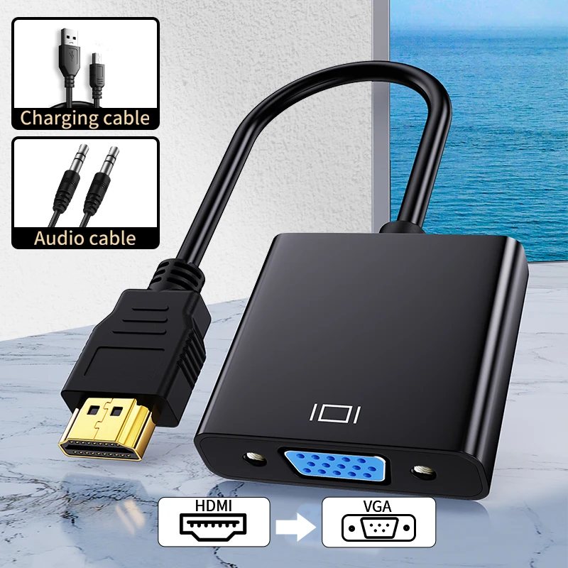 HDMI To VGA HD 1080P Converter With Audio Power Supply Hdmi to Vga Adapter Male-Female Converter for Tablet Laptop PC TV
HDMI To VGA HD 1080P Converter With Audio Power Supply Hdmi to Vga Adapter Male-Female Converter for Tablet Laptop PC TV
