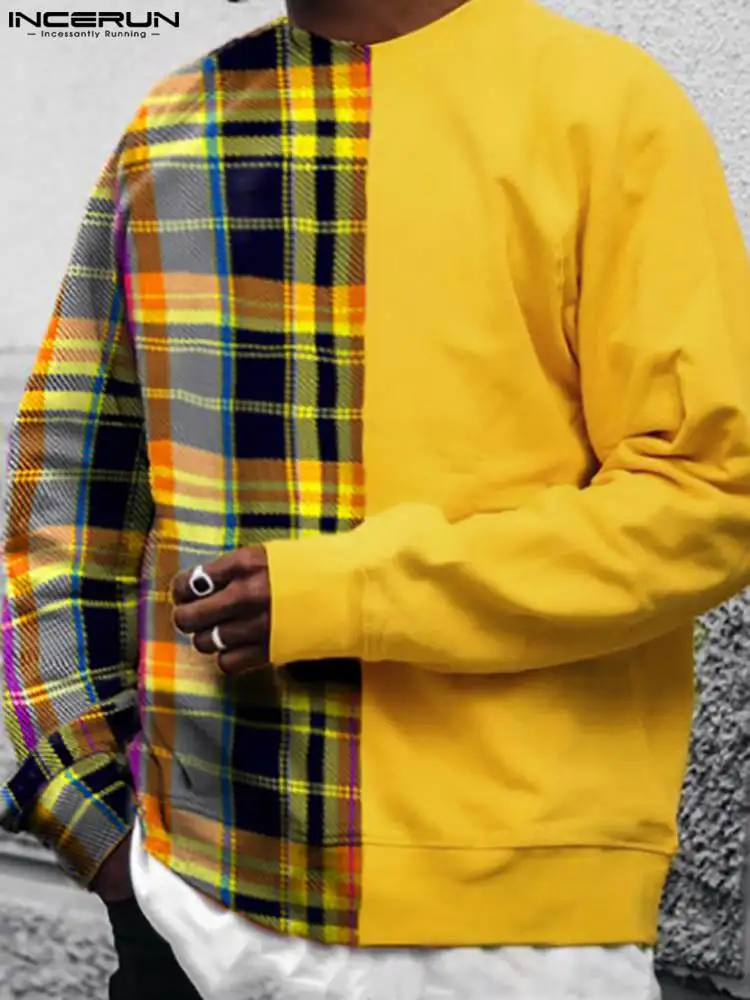 Stylish Hot Sale Men's Hoodies O Neck Plaid Patchwork Loose Workout Long Sleeve Pullovers Streetwear Leisure Sweatshirts INCERUN
Stylish Hot Sale Men's Hoodies O Neck Plaid Patchwork Loose Workout Long Sleeve Pullovers Streetwear Leisure Sweatshirts INCERUN