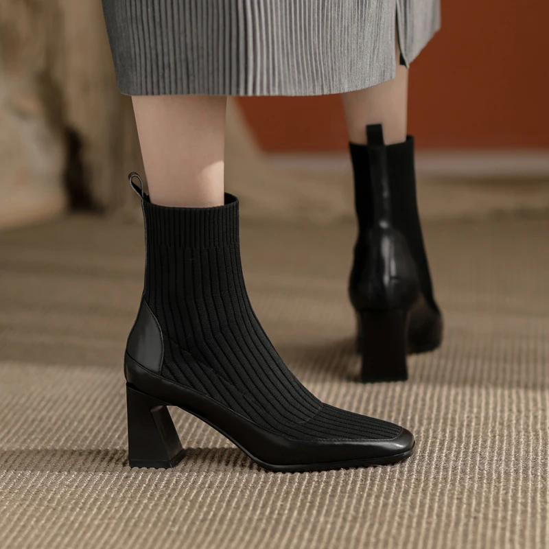 Fashion Zipper Women Ankle Boots High Quality Genuine Leather High Heels Office Lady Concise Autumn Winter Shoes Woman
Fashion Zipper Women Ankle Boots High Quality Genuine Leather High Heels Office Lady Concise Autumn Winter Shoes Woman