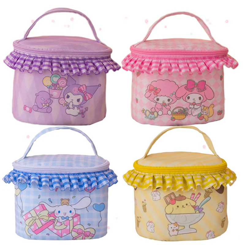 Sanrioed мультяшная Милая портативная косметичка аниме My Melody Cinnamoroll Kuromi Kawaii кружевная Вместительная дорожная сумка для хранения
Sanrioed мультяшная Милая портативная косметичка аниме My Melody Cinnamoroll Kuromi Kawaii кружевная Вместительная дорожная сумка для хранения