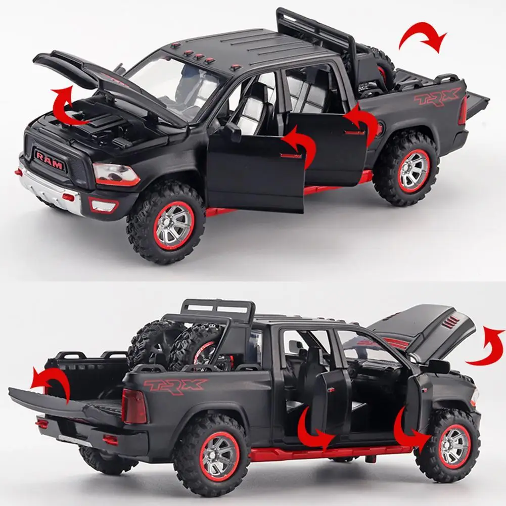 Модель 1/32 года, пикап со звуком, из сплава, со звуковым светом, совместим с Dodge Ram, пикап с запасной шиной
Модель 1/32 года, пикап со звуком, из сплава, со звуковым светом, совместим с Dodge Ram, пикап с запасной шиной
