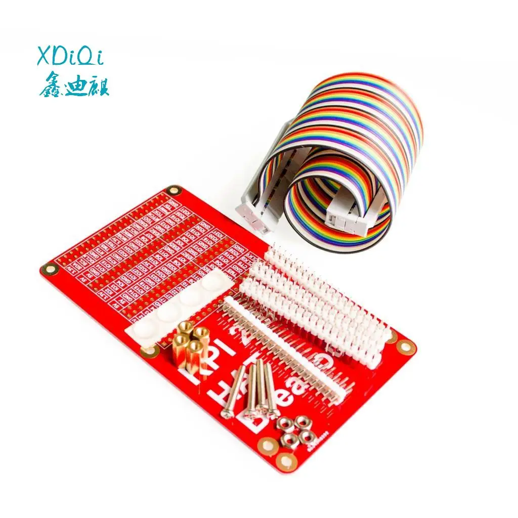 

for Raspberry Pi 3&for Raspberry Pi 2 Model B HAT GPIO Expansion Board + 40P cable Kit - Red
