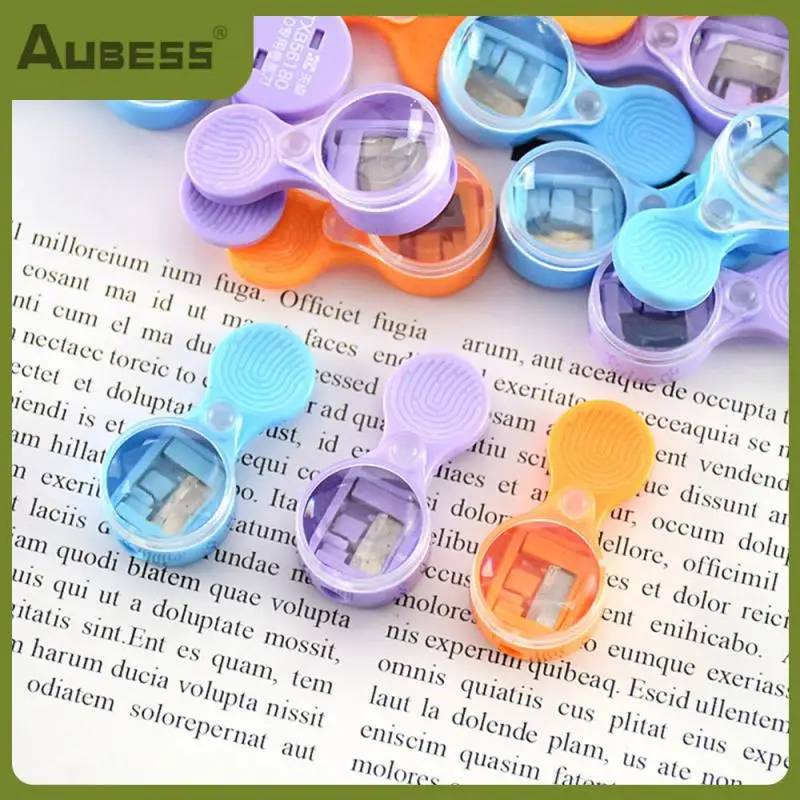

Geometry Moderate Thickness Pencil Sharpener Closed Lid Design Double Hole Pencil Sharpener Fast Cutting 2.0 Double Holes