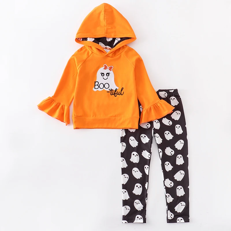 Fall Halloween Baby Girls Children Clothes Orange BOO Skull Ghost Print Hoodie Top Boutique Pants Set Kids Clothing
Fall Halloween Baby Girls Children Clothes Orange BOO Skull Ghost Print Hoodie Top Boutique Pants Set Kids Clothing