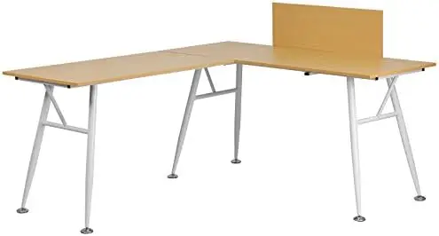 Laminate L-Shape Computer Desk with White Metal Frame
Laminate L-Shape Computer Desk with White Metal Frame