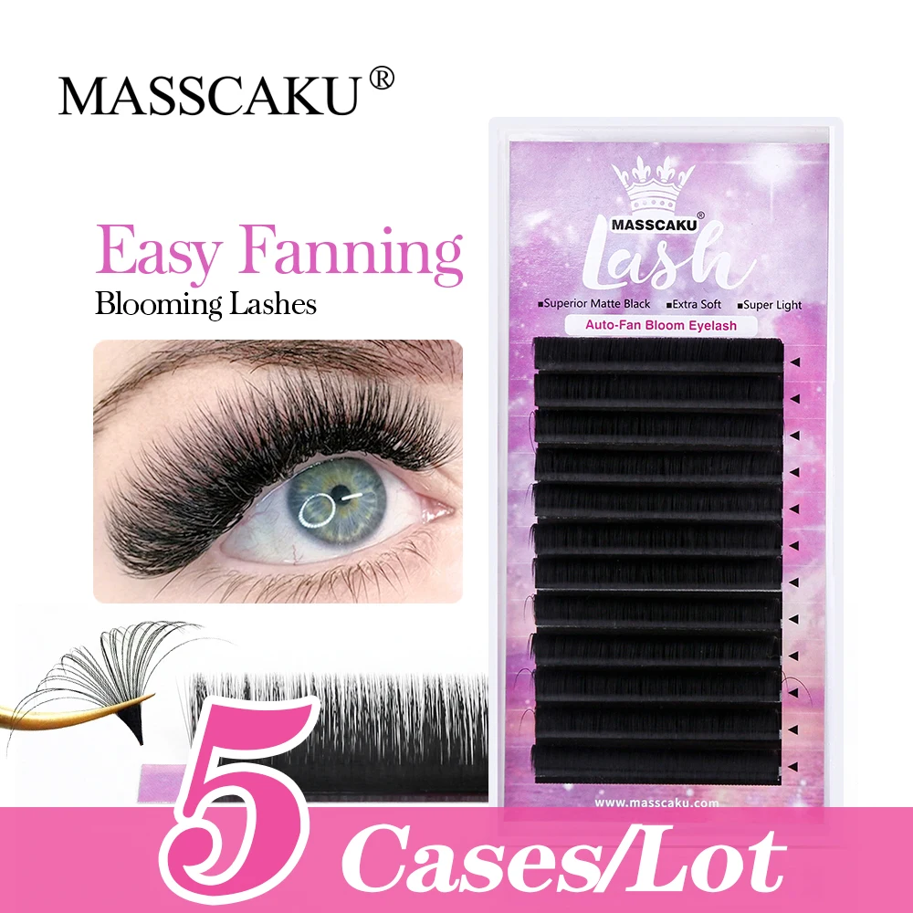 MASSCAKU 5Cases/lot 12 Lines Fast Blooming Auto Fans Eyelash Easy Fanning Hand-making Makeup Russian Volume Lashes Extension
MASSCAKU 5Cases/lot 12 Lines Fast Blooming Auto Fans Eyelash Easy Fanning Hand-making Makeup Russian Volume Lashes Extension