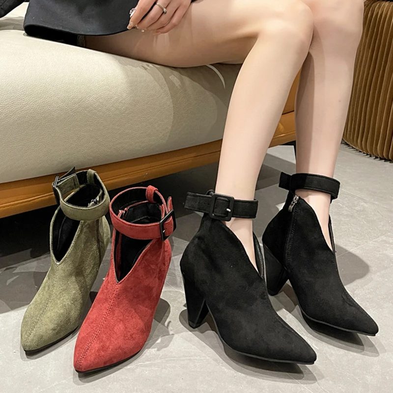 Sexy Red Heels Women Pointed Buckle Pumps New Hollow Sexy Nightclub Black Heels Fashion Army Green Pumps Women Zapatos De Mujer
Sexy Red Heels Women Pointed Buckle Pumps New Hollow Sexy Nightclub Black Heels Fashion Army Green Pumps Women Zapatos De Mujer