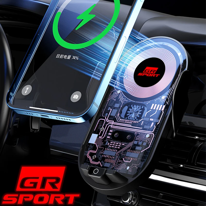 Car Phone Holder Wireless Charger Transparent Outlet Smart For Toyota GR Sport C-HR Gazoo RAV4 Racing Prado
Car Phone Holder Wireless Charger Transparent Outlet Smart For Toyota GR Sport C-HR Gazoo RAV4 Racing Prado
