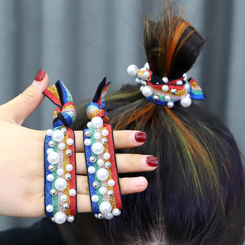 EASYA High Quality Simulated Pearl Hair Rope New Design Fashion Hair Accessories Headwear Elastic Hair Bands Ponytail Holder
EASYA High Quality Simulated Pearl Hair Rope New Design Fashion Hair Accessories Headwear Elastic Hair Bands Ponytail Holder