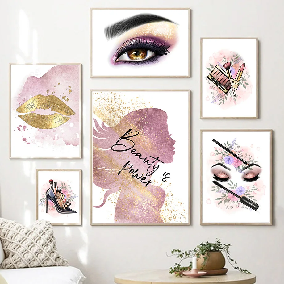 Fashion Girl Lipstick Mascara Lip Makeup Wall Art Canvas Painting Nordic Posters And Prints Wall Pictures For Beauty Salon Decor
Fashion Girl Lipstick Mascara Lip Makeup Wall Art Canvas Painting Nordic Posters And Prints Wall Pictures For Beauty Salon Decor