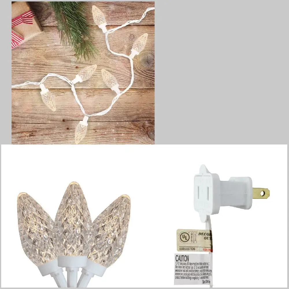 Fantastic Warm 41ft C9 LED White Count Faceted Lights on White Wire for Brilliant Illumination and Decoration.
Fantastic Warm 41ft C9 LED White Count Faceted Lights on White Wire for Brilliant Illumination and Decoration.